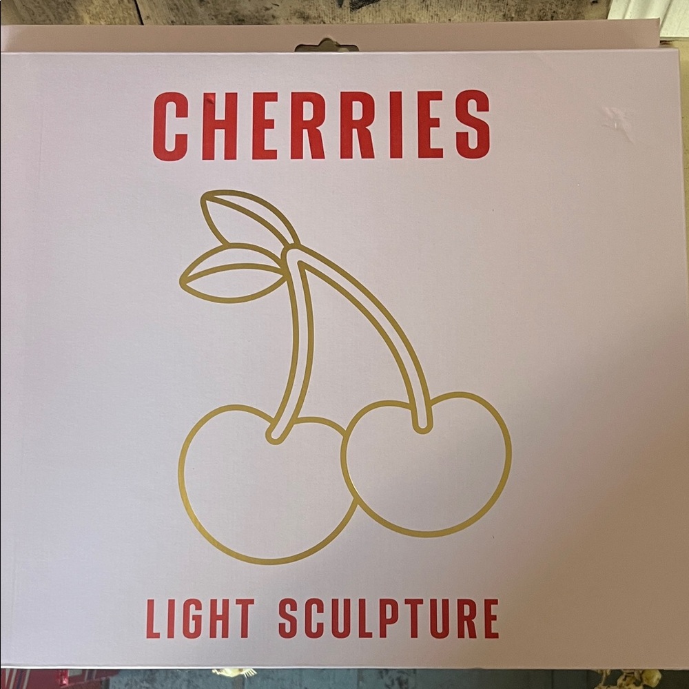 Brand new Cherries Light Sculpture -100 led’s iron frame
